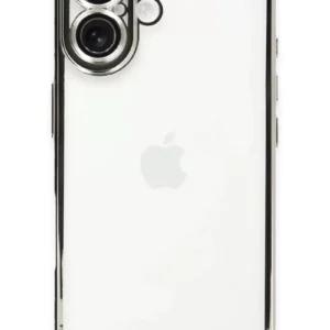 Newface İphone 16 Kılıf Razer Lensli Silikon - Gümüş