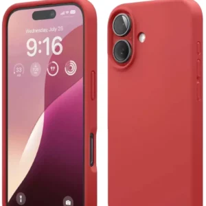 Newface İphone 16 Kılıf Nano İçi Kadife Silikon - Kırmızı