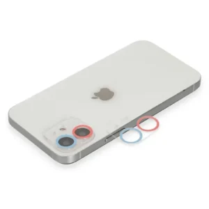 Newface İphone 12 Renkli Kamera Lens Koruma Cam - Pembe-mavi
