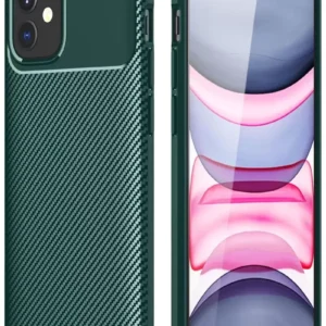 Newface İphone 12 Mini Kılıf Auto Focus Karbon Kapak - Yeşil