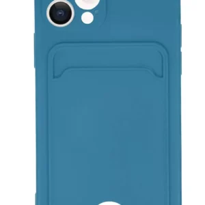 Newface İphone 12 Kılıf Kelvin Kartvizitli Silikon - Mavi