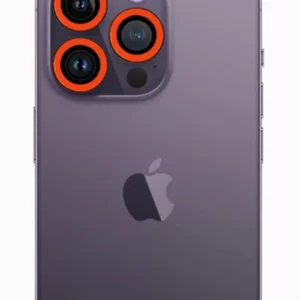 Newface İphone 12 Pro Max Neon Fosforlu Kamera Lens - Turuncu