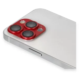 Newface İphone 13 Pro Max Pers Alüminyum Kamera Lens - Kırmızı