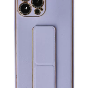 Newface İphone 13 Pro Max Kılıf Coco Deri Standlı Kapak - Lila