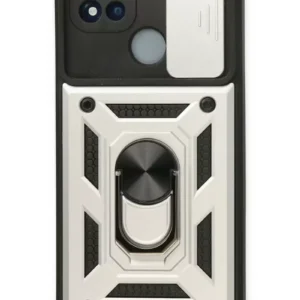 Newface Realme C11 2021 Kılıf Pars Lens Yüzüklü Silikon - Gümüş