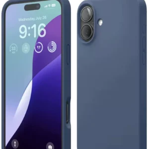 Newface İphone 16 Plus Kılıf Nano İçi Kadife Silikon - Lacivert