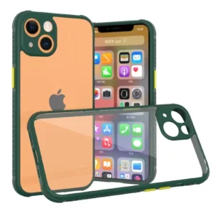 Newface İphone 13 Mini Kılıf Miami Şeffaf Silikon - Koyu Yeşil