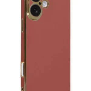 Newface İphone 16 Kılıf Volet Silikon - Kırmızı