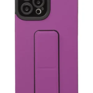 Newface İphone 12 Pro Max Kılıf Mega Standlı Silikon - Mor