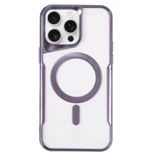 Newface İphone 14 Pro Max Kılıf Boyi Magsafe Silikon Kapak - Derin Mor