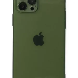 Newface İphone 12 Pro Max Kılıf Fly Lens Silikon - Yeşil