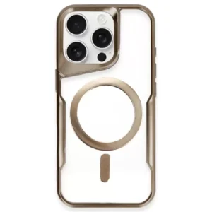 Newface İphone 14 Pro Max Kılıf Boyi Magsafe Silikon Kapak - Kahverengi