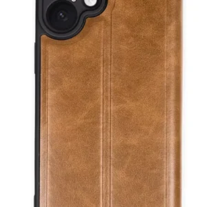 Newface İphone 16 Kılıf Flip Cover - Taba