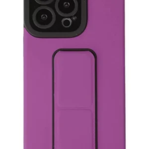 Newface İphone 13 Pro Max Kılıf Mega Standlı Silikon - Mor