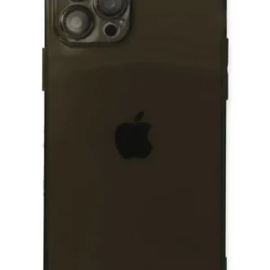 Newface İphone 12 Pro Max Kılıf Fly Lens Silikon - Siyah