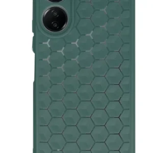 Newface Xiaomi Redmi 13c Kılıf Petek Silikon Kapak - Koyu Yeşil