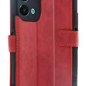 Newface Vivo Y28 Kılıf Trend S Plus Kapaklı Kılıf - Kırmızı