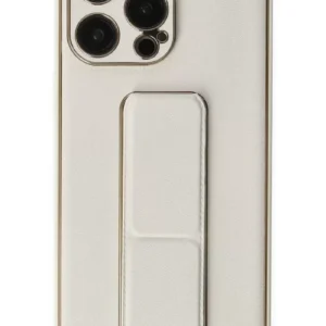 Newface İphone 13 Pro Kılıf Coco Deri Standlı Kapak - Beyaz