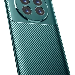 Newface Realme 12 Pro Plus Kılıf Auto Focus Karbon Kapak - Koyu Yeşil