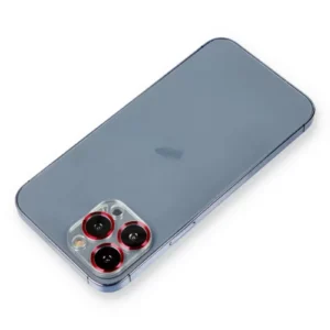 Newface İphone 13 Pro Max Metal Kamera Lens Koruma Cam - Kırmızı