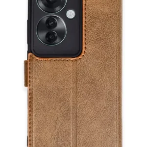 Newface Oppo Reno 11f Kılıf Trend S Plus Kapaklı Kılıf - Taba