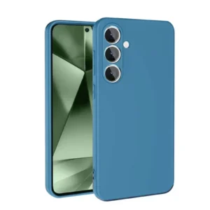 Newface Samsung Galaxy S24 Fe Kılıf Nano İçi Kadife Silikon - Mavi