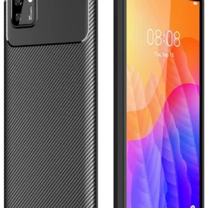 Newface Huawei Y5p Kılıf Auto Focus Karbon Kapak - Siyah