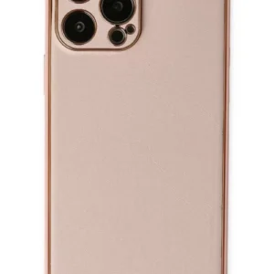 Newface İphone 13 Pro Kılıf Coco Deri Silikon Kapak - Pembe