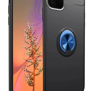 Newface İphone 11 Pro Kılıf Range Yüzüklü Silikon - Siyah-mavi