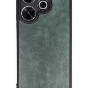 Newface Xiaomi Redmi 13 4g Kılıf Aras Deri Kapak - Koyu Yeşil