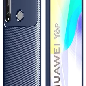 Newface Huawei Y6p Kılıf Auto Focus Karbon Kapak - Lacivert