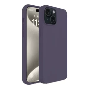 Newface İphone 15 Kılıf First Silikon - Mürdüm