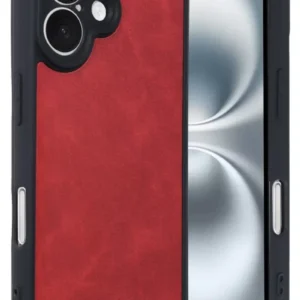 Newface İphone 16 Kılıf Aras Deri Kapak - Kırmızı