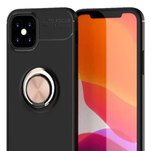 Newface İphone 12 Mini Kılıf Range Yüzüklü Silikon - Siyah-gold