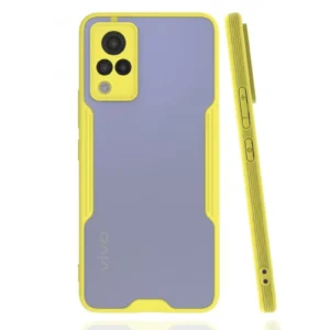 Newface Vivo V21 Kılıf Platin Silikon - Sarı