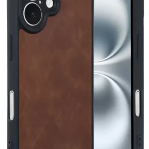 Newface İphone 16 Kılıf Aras Deri Kapak - Taba