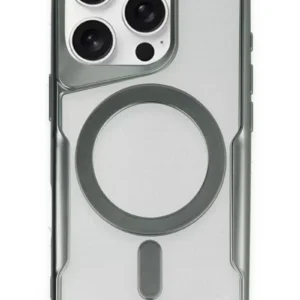 Newface İphone 16 Pro Kılıf Boyi Magsafe Silikon Kapak - Yeşil