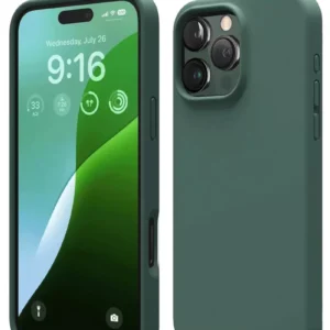 Newface İphone 16 Pro Kılıf First Silikon - Koyu Yeşil