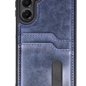 Newface Samsung Galaxy S24 Fe Kılıf Sara Kartvizitli Deri Kılıf - Lacivert