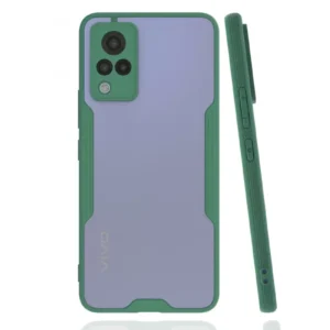 Newface Vivo V21 Kılıf Platin Silikon - Yeşil