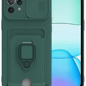 Newface Xiaomi Mi 11 Lite Kılıf Zuma Kartvizitli Yüzüklü Silikon - Yeşil