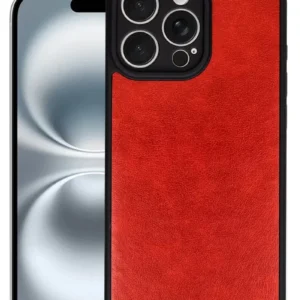 Newface İphone 16 Pro Kılıf Aras Deri Kapak - Kırmızı