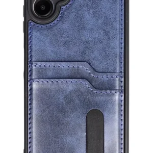 Newface Samsung Galaxy A06 Kılıf Sara Kartvizitli Deri Kılıf - Lacivert