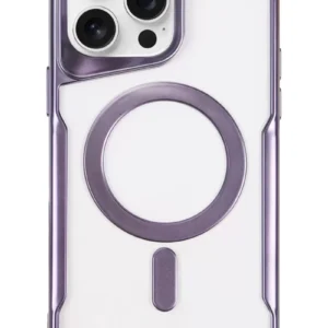 Newface İphone 16 Pro Max Kılıf Boyi Magsafe Silikon Kapak - Derin Mor