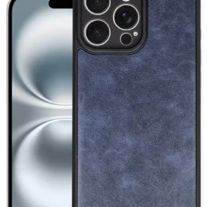 Newface İphone 16 Pro Max Kılıf Aras Deri Kapak - Lacivert