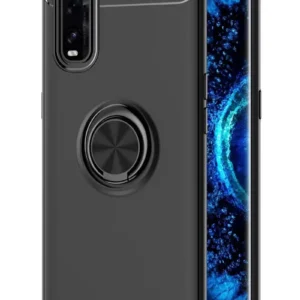 Newface Oppo Find X2 Kılıf Range Yüzüklü Silikon - Siyah