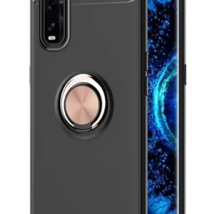 Newface Oppo Find X2 Kılıf Range Yüzüklü Silikon - Siyah-gold