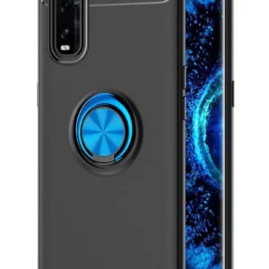 Newface Oppo Find X2 Kılıf Range Yüzüklü Silikon - Siyah-mavi