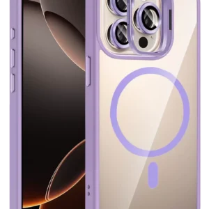 Joko Apple İphone 15 Pro Max Remim Lensli Magsafe Standlı Kapak - Lila