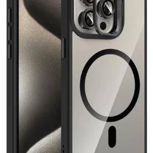 Joko Apple İphone 15 Pro Max Remim Lensli Magsafe Standlı Kapak - Siyah